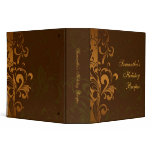Chestnut Brown Personalized Recipe Binder