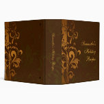 Chestnut Brown Personalized Recipe Binder binders