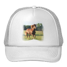 Chestnut Galloping Horse Baseball Hat