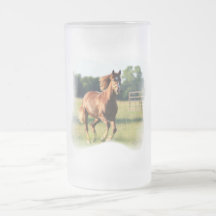 Chestnut Galloping Horse Beer Mug