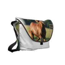 Chestnut Galloping Horse Messenger Bag