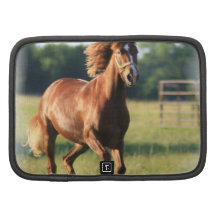 Chestnut Galloping Horse Wallet Folio Organizer