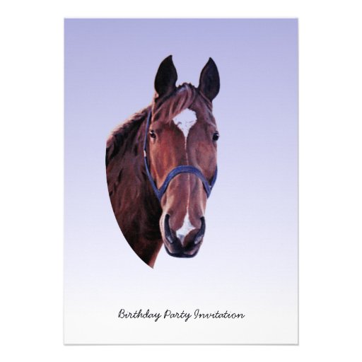 Chestnut Horse (add party details) Personalized Invitations