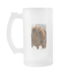 Chestnut Horse Design Frosted Beer Mug