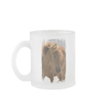 Chestnut Horse Design Glass Coffee Mug
