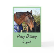 Chestnut Horse 'Happy Birthday' Greeting Cards