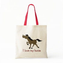 CHESTNUT HORSE Lover Grocery Bag by wackyartchick CHESTNUT HORSE Lover Grocery Bag