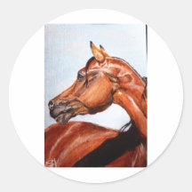 Chestnut horse stickers