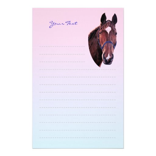 Horse writing paper