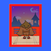 Chestnut in kimono Postcard postcards