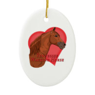 Chestnut Tennessee Walking Horse Heart Ornaments