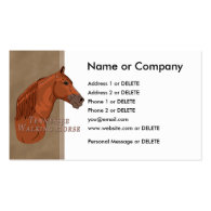 Chestnut Tennessee Walking Horse Personal Business Card Template