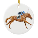 Chestnut Thoroughbred Race Horse Ornament