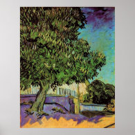 Chestnut Trees in Blossom, Vincent van Gogh. Poster