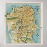 Chevalier's map of San Francisco (1912) Print