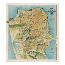 Chevalier's map of San Francisco (1912) posters