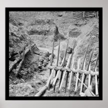 Chevaux-de-frise with Dead Soldier 1865 Print