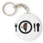 CHEVON ON THE DINNER PLATE (GOAT MEAT) keychains