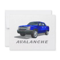 Chevrolet Avalanche Blue Personalized Announcement
