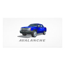 Chevrolet Avalanche Blue Photo Greeting Card