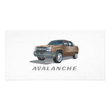 Chevrolet Avalanche Gold Personalized Photo Card