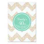 Chevron 40th Birthday Celebration - Choose Color Card