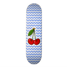 Chevron azul con las cerezas patines 
