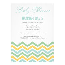 Chevron Baby Shower Invitation invitations