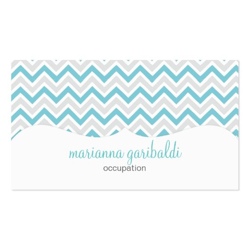 Chevron Blue and Modern Personalized Business Card Templates