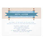 Chevron Blues Bar Mitzvah Invitation invitations