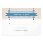 Chevron Blues Bar Mitzvah RSVP Card invitations