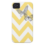 Chevron Butterflies Iphone Case | Yellow Grey casemate cases