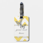 Chevron Butterflies Luggage Tag luggage tags
