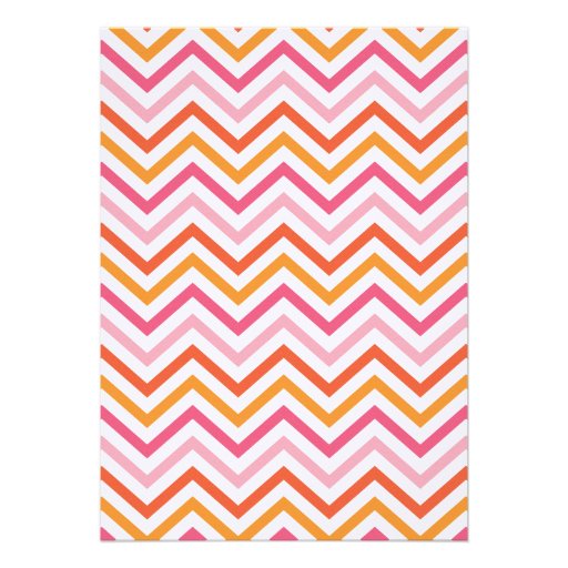 Chevron Carriage Baby Shower Invitation  |  Girl