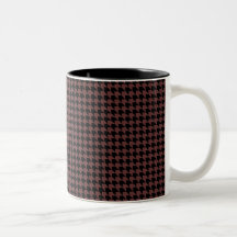Chevron Checks Brown and Black Coffee Mugs