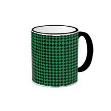 Chevron Checks Green and Black Coffee Mug