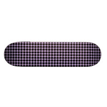Chevron Checks Lilac and Black Skateboard Decks
