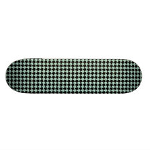 Chevron Checks Seafoam and Black Skateboard