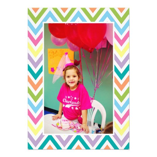 Chevron Cheer Flat Thank You Notes Custom Announcement