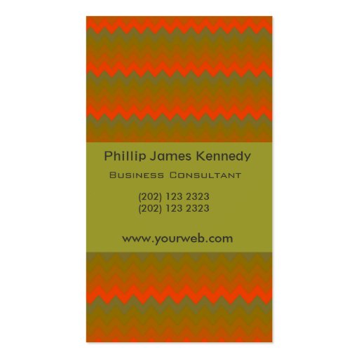 Chevron Chemical Green W/ Appointment Business Cards