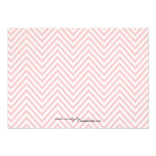 Chevron Chic 5 Photo Graduation Announcement Pink