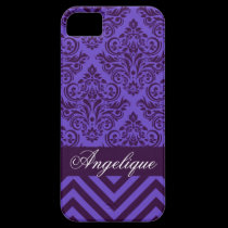 Chevron Damask Designer periwinkle | violet casemate cases