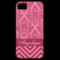 Chevron Damask Designer pink | magenta casemate cases