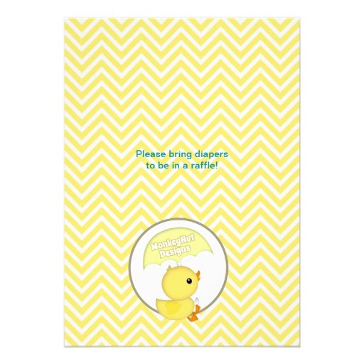Chevron Duck Baby Shower Sprinkle Invitations
