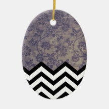 Chevron floral ornato