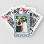 Chevron Framed Photo Playing Cards