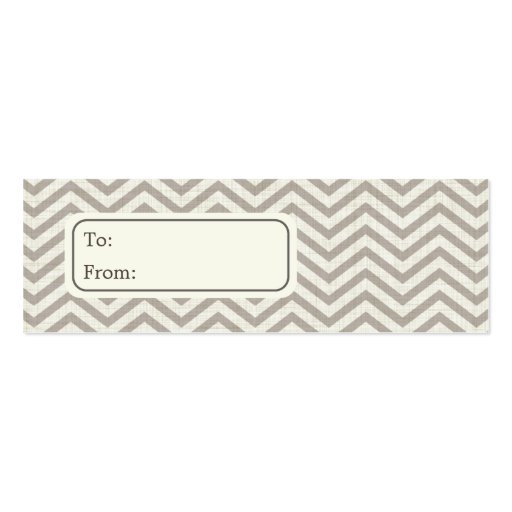 Chevron Gift Tags, Profile Cards Business Cards (back side)