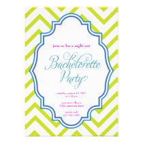 CHEVRON - Girls Night Out BACHELORETTE- Invitation invitations