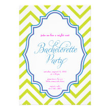 CHEVRON - Girls Night Out BACHELORETTE- Invitation