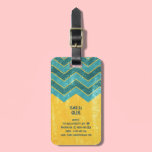 CHEVRON Gold luggage tags